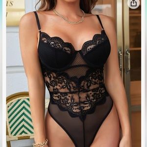 Woman’s sexy lace bodysuit
